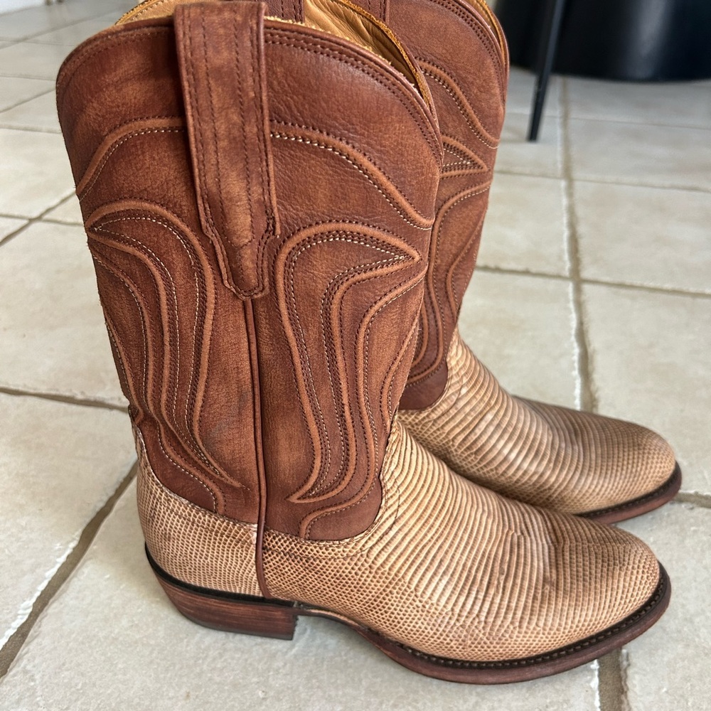 Tecovas Brown lizard Men's Western Boots - Picture 4 of 5